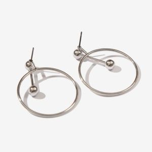 Adornmonde Ivo Silver Hoop Earrings Wear 2 Ways